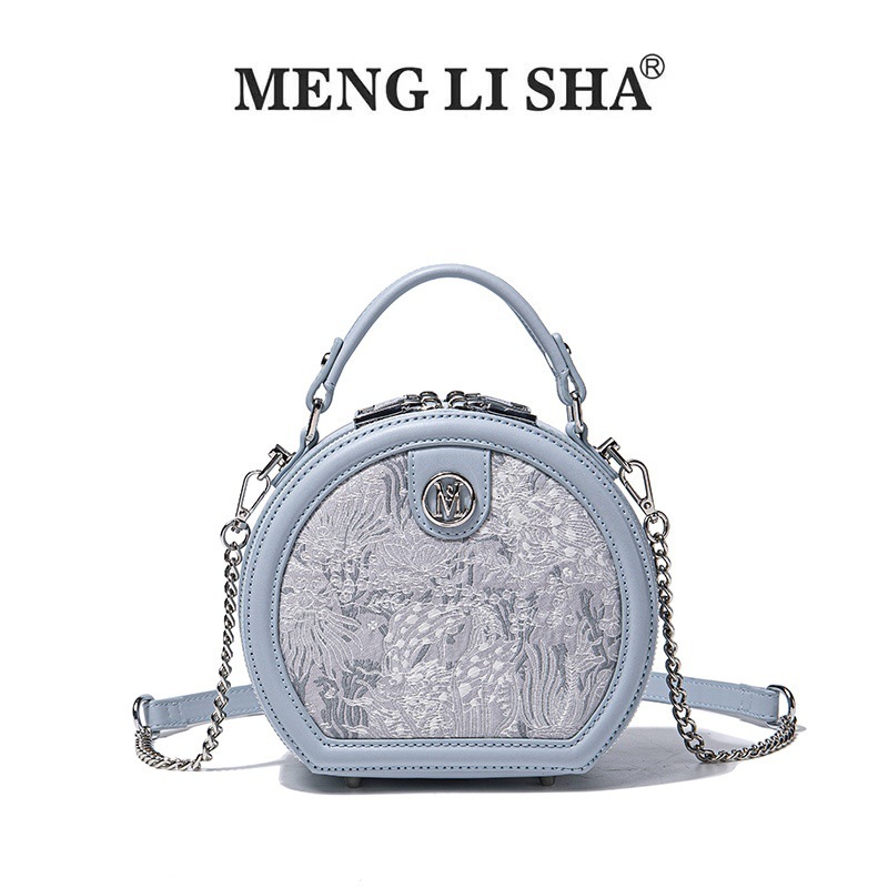 2025 New French Style Single Shoulder Crossbody for Women Trendy Fashion Simple High-end Handheld Round Cake Small Bag ddmymoon