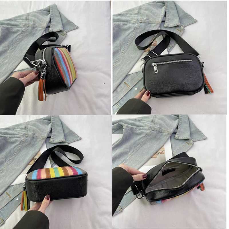 High Quality Cowhide Shoulder Bag for Women Messenger Bags Ladies Genuine Leather Handbag Purse Female Casual Crossbody Bag Y250730