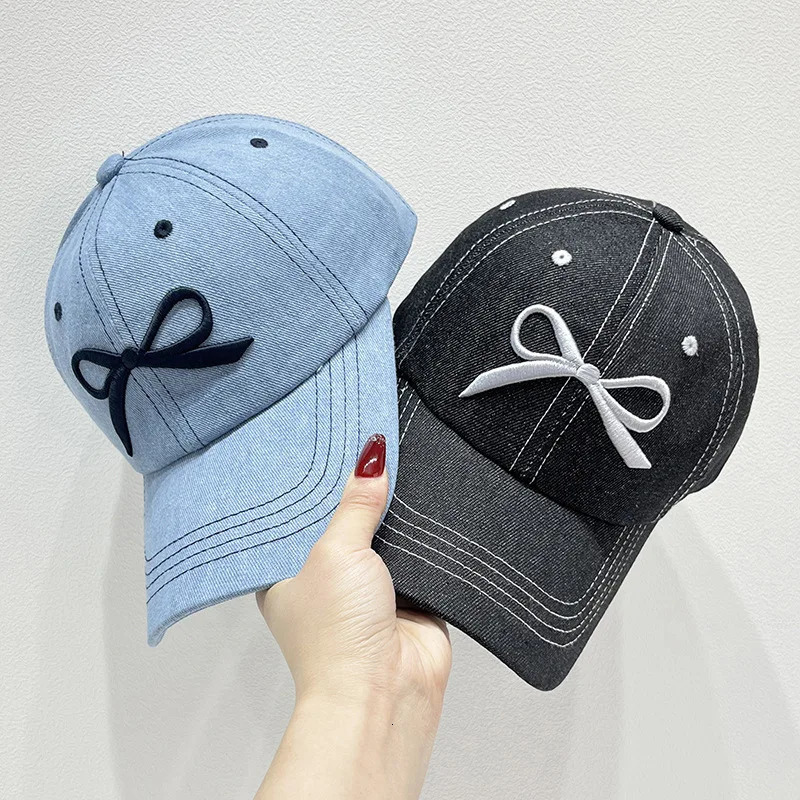 USPOP Women Korean Style Soft Top Sweet Bow Cotton Baseball Cap Spring and Summer Sunshade Cap 250730