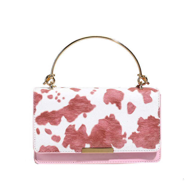 Niche Design Cow Print Handbag for Women 2025 New Simple Fashion Single Shoulder Crossbody Stylish Small Square Bag Trendy ddmymoon