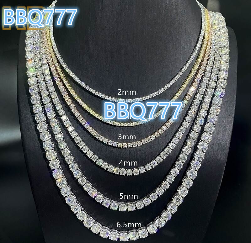 Necklace Diamond Gold Jewelry Cuban Chains Iced Out VVS Silver Fashion Trends Moissanite Tennis Chain