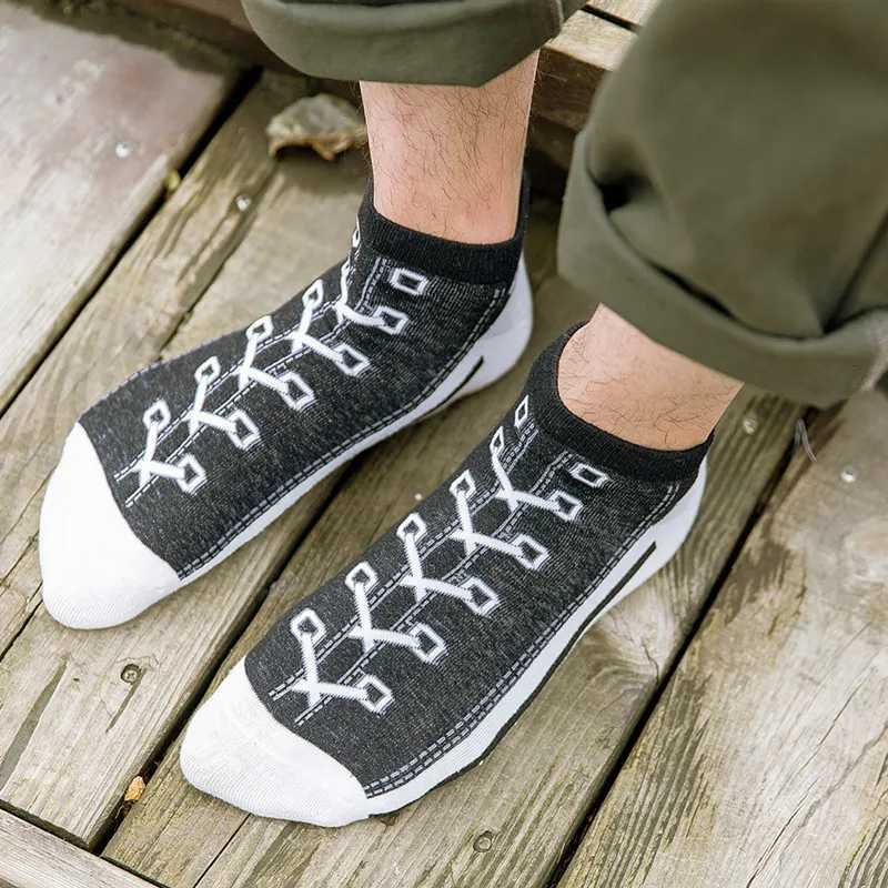 10/5/4/3/2 pairs of personalized trend socks mens shallow mouth short cotton socks thin non-slip sports socks Z250731