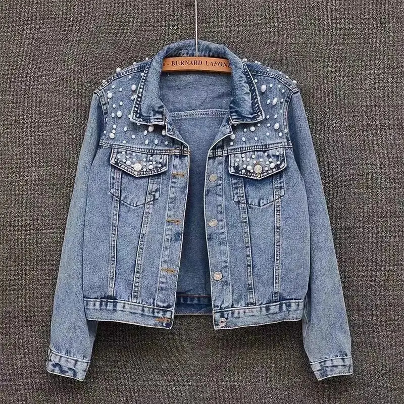Denim Coat Women Turn Down Collar Single Breasted Full Sleeve Jackets Loose Casual Regular Short Jacket 250730