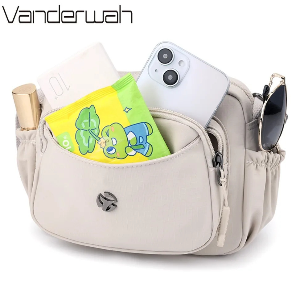 Solid Color Nylon Shoulder Crossbody Bags for Women Mother Lightweight Waterproof Small Square Outdoor Travel Daily Use 250725