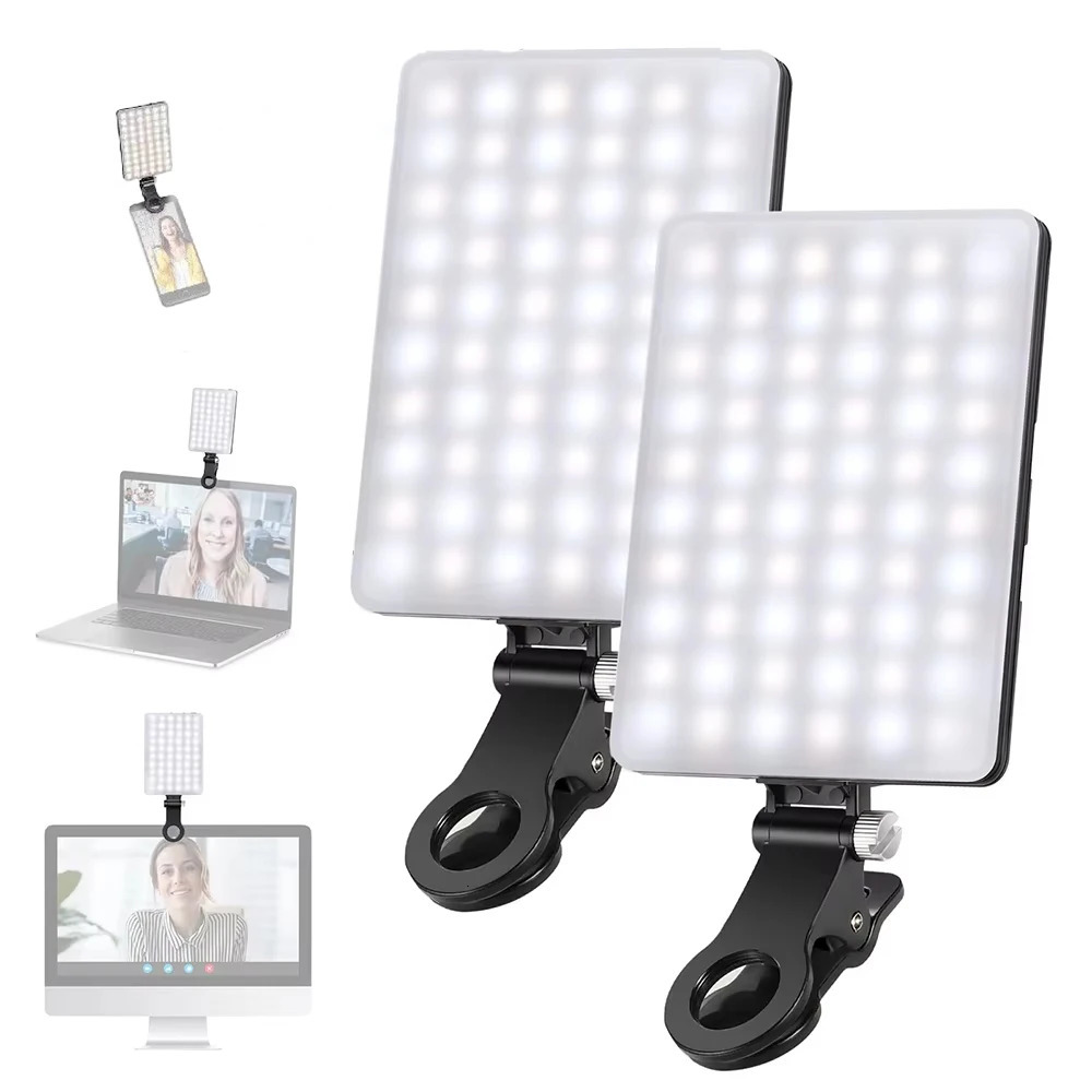 RGB LED Pocket Fill Light Mini ClipOn Rechargeable Video for Phone iPad Laptop Vlog Selfie Live Broadcast Pography 250729