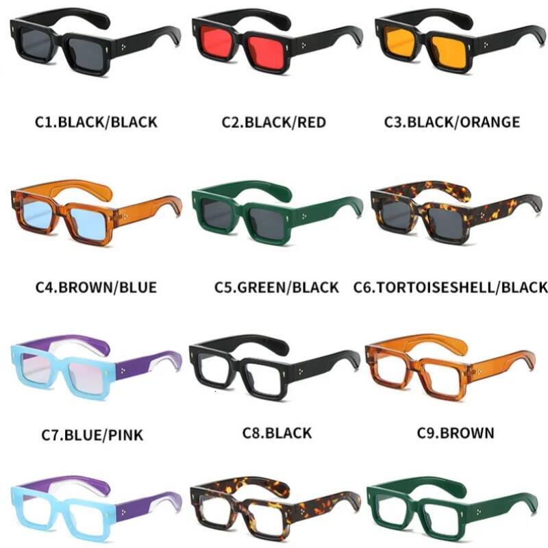 2025 Fashion High Quality Square Orange Sunglasses For Women Men Designer Thick Frame Sun Glasses classics Eyewear