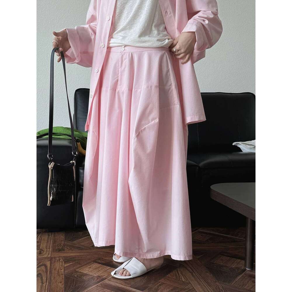 Designer Clothing 2025 Summer Floral Bud Half Silhouette Slimming Casual Long Skirt For Women