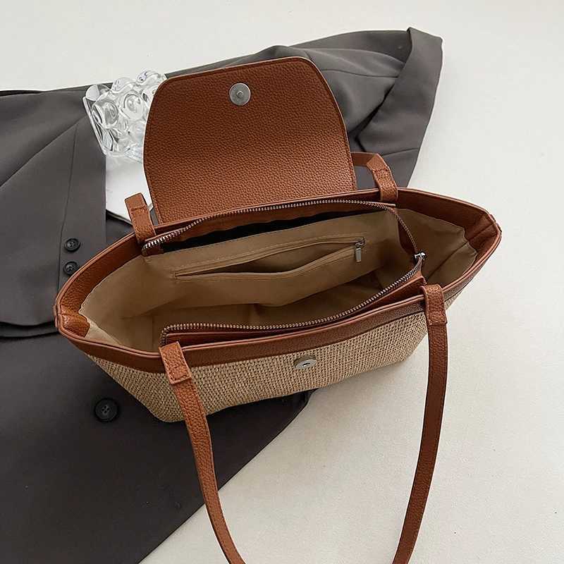 LEFTSIDE Weave Straw Shoulder Bags for Women 2025 Summer Ladies New Tote Bag Females Beach Bags Lady Handbags and Purses Y250730