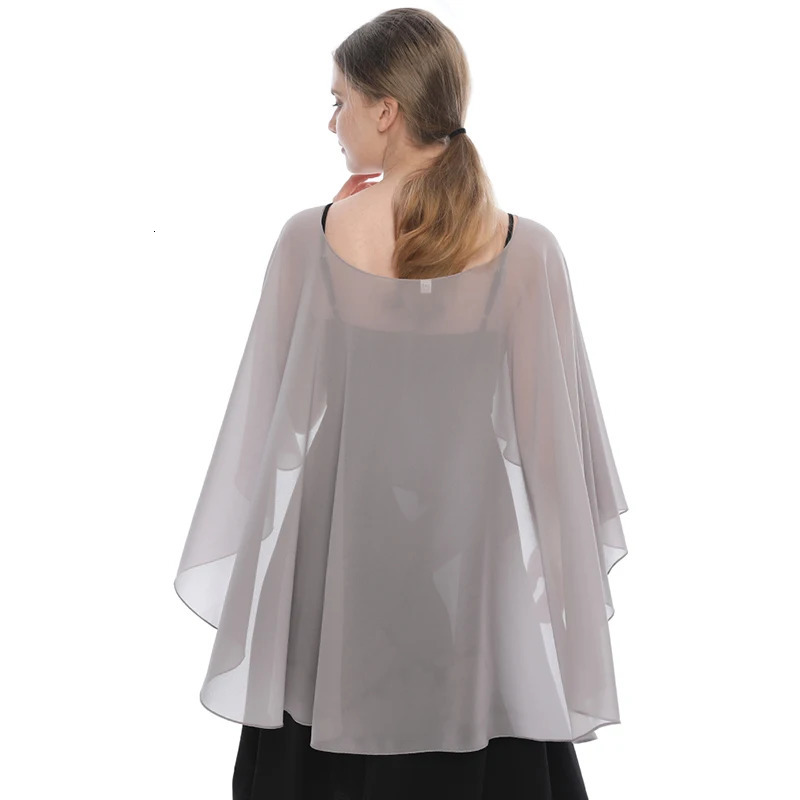Chiffon Shawl Solid Color Summer Sun Protection Stoles For Women Casual Long Scarf Ladies Soft Beach Poncho 25066cm 250731