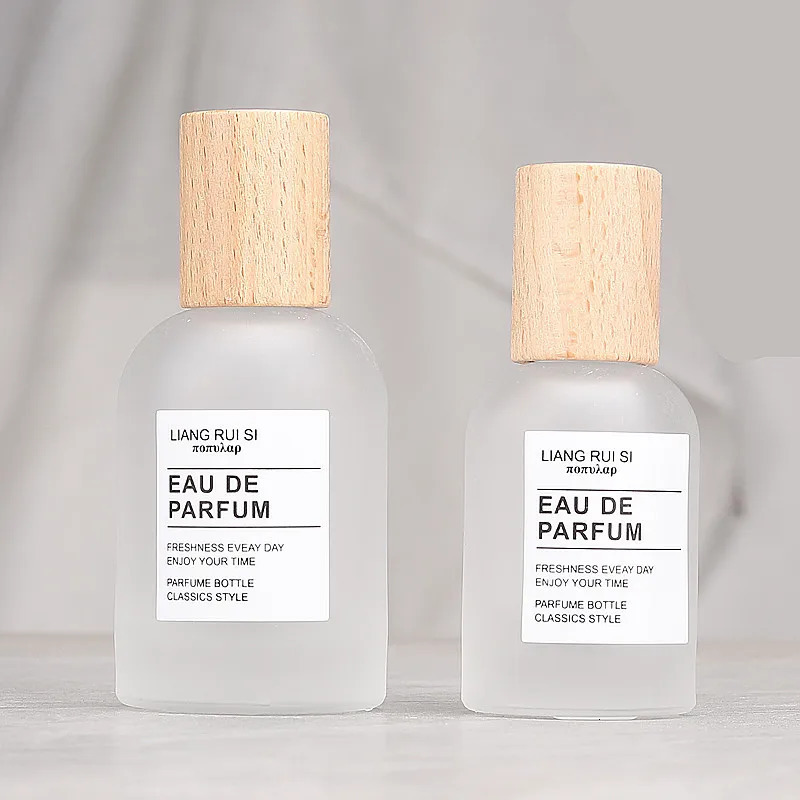 10pcs 30/ 50ml Empty Frosted Glass Perfume Bottle With Screw Wood Lid Fragrance Atomizer Fine Mist Liquid Dispenser Container 250726