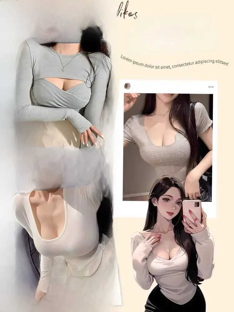 Invisible Gathered Comic Sle Womens Bra a to C Cup Sl Color Match Home Clothes Underwear Fixed Strap Nylon Fabric Z250730