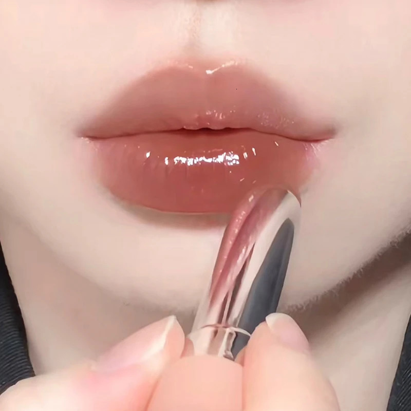Mirror Russet Lipstick Low Saturation Mirror Water Light Solid Lip Gloss Moisturizing Lip Tint Nature Mirror Plumping Lip Makeup 250730