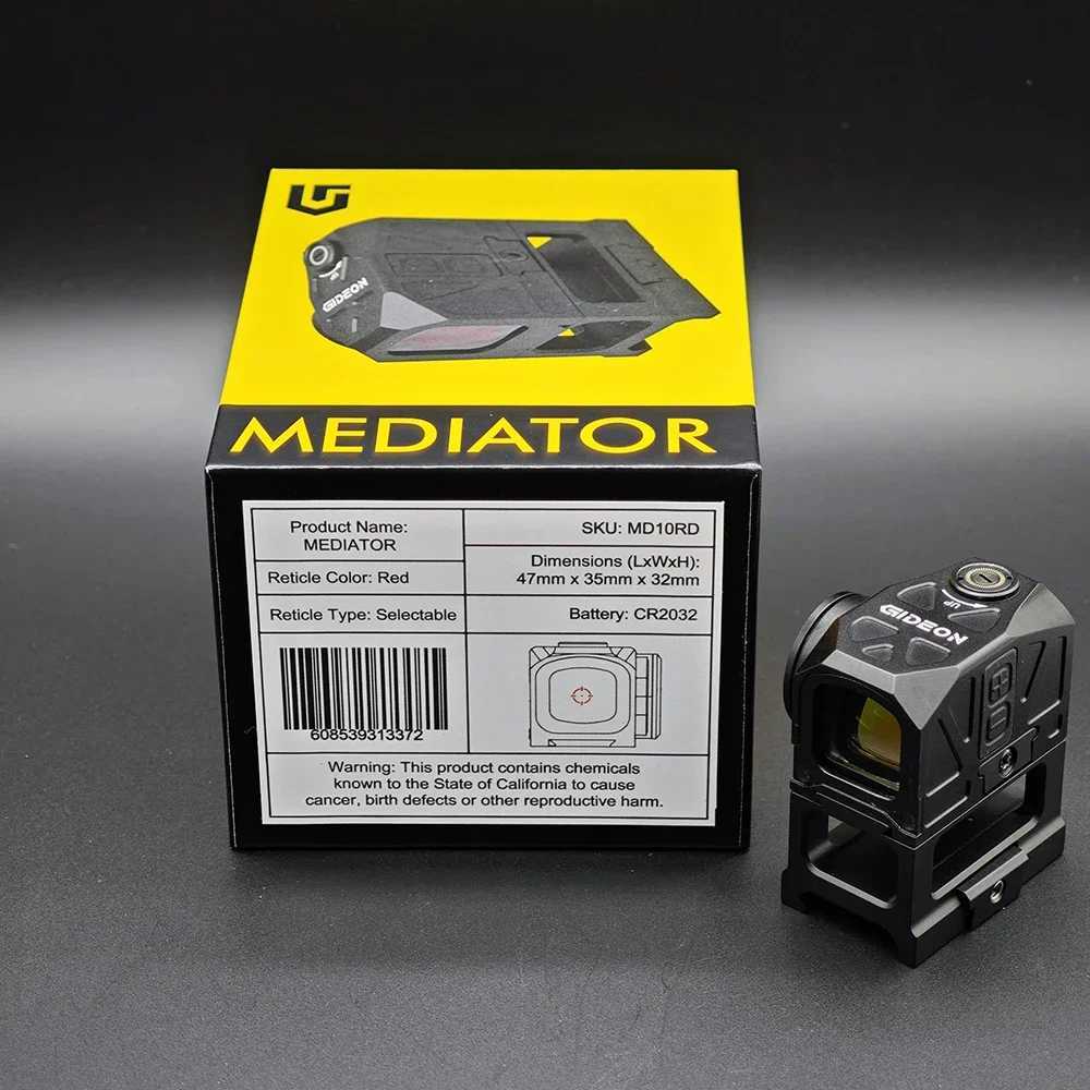 Gideon Optics Mediator Red Dot Multi-Reticle Sight 16mm Reflex Sight for Hunting R250730