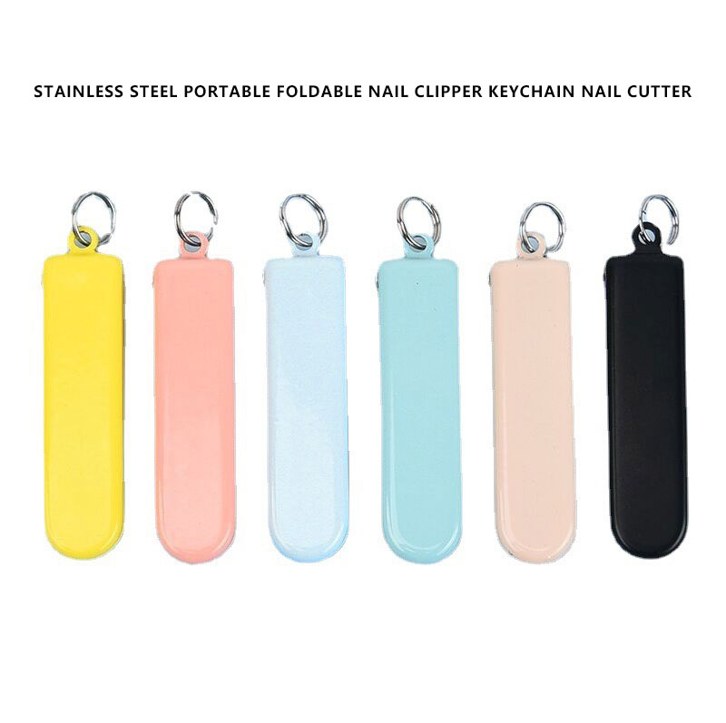 Folding Stainless Steel Nail Clippers with Sharp Blade Edge - Convenient Keychain Tool