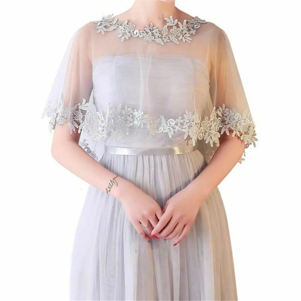 Summer Casual Party Evening Dress Shawl Elegant Lace Wedding Cape 250731