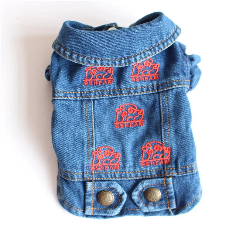 Denim Jacket for Small Dogs and Cats Fashion Pattern Denim Pet Clothes Cowboy Vest for Dachshund Bichon Spring Pet Apparel XL-XX 250729