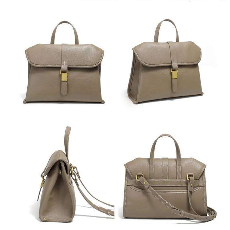 Jonlily Women Genuine Leather Shoulder Female Handbag Totes Casual Crossbody Small Daybag Commuter Bag Purse -Kg1846