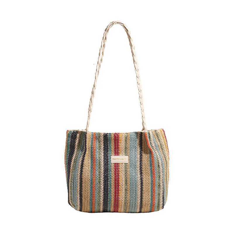 Fashion Trend Spring/Summer Straw Weaving Womens Bag Single Shoulder Tote Bag Large Capacity Commuter Bag for Women G250729