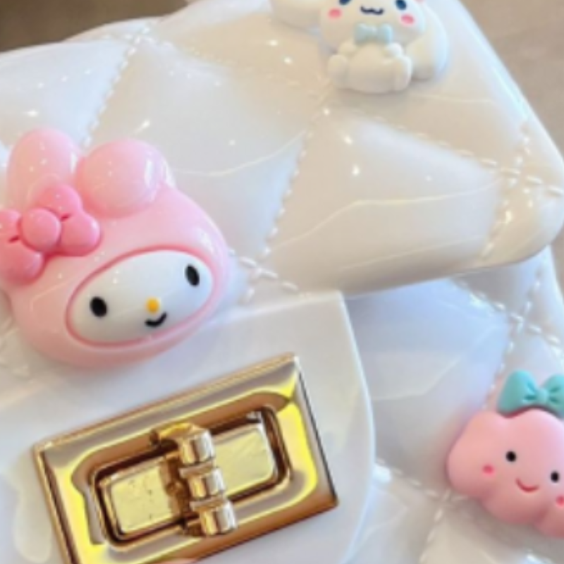 Mini cartoon jelly bag for girls small purse for children crossbody little girls mini pearl handbag for princess light and easy to carry Small handbag