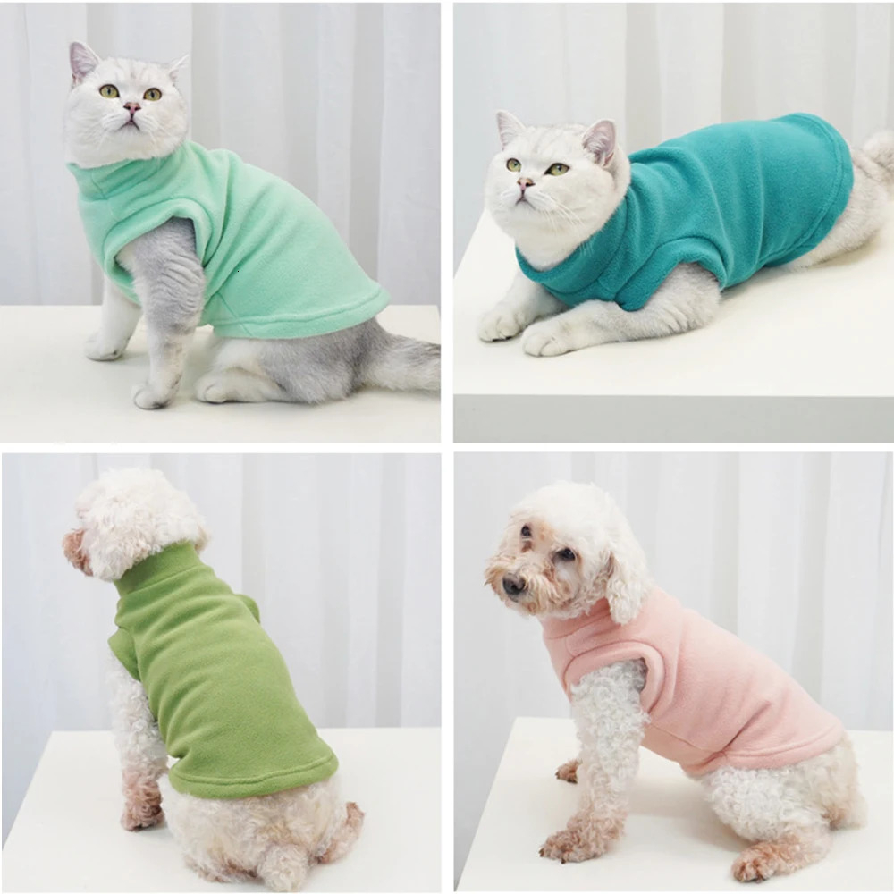 Fleece Cat Dog Jacket S to 8XL Spring Autumn Pet Clothes for Small Medium Large Dogs Puppy Big Dog Vest Kitten Pullovers Outfit 250729