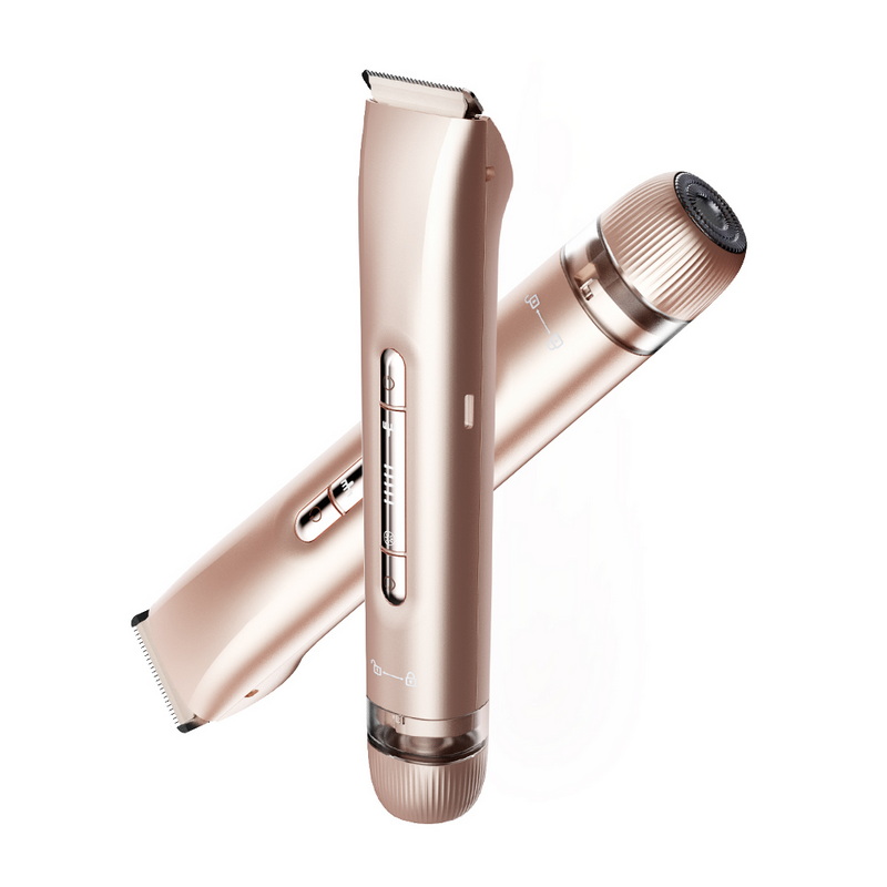 Double Head Electric Shaver Bikini Trimmer for Woman Cordless Replaceable Lady Shaver Body Groomer for Women