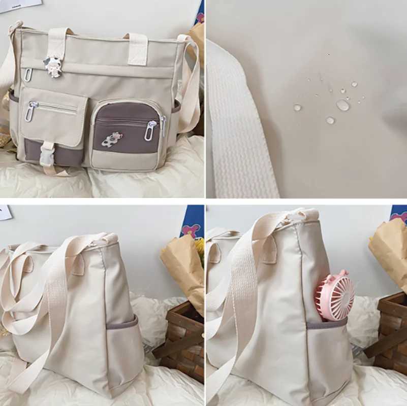 Japanese Harajuku Womens Handbags Multiple Pockets Shoulder Bag Large Capacity Crossbody Bag For Students G250729
