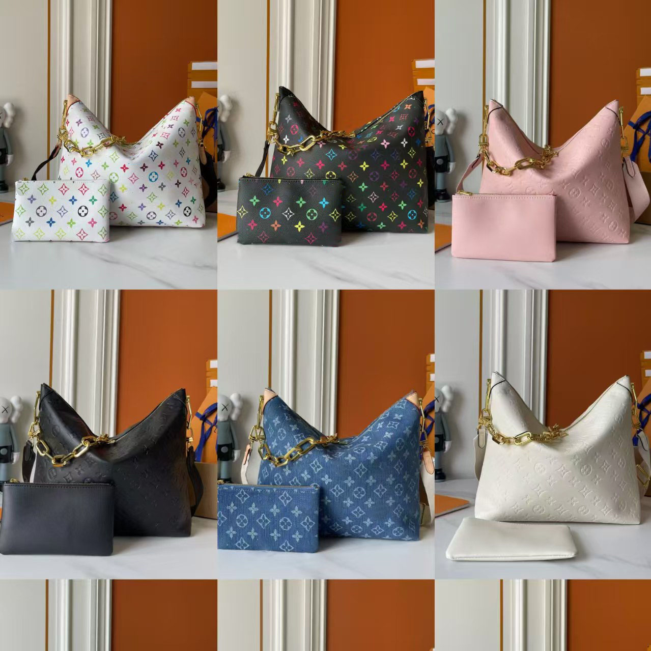 2025 Large - capacity bags for women super - popular niche old - flower denim bags Commuting - friendly versatile single - shoulder and cross - body large bags