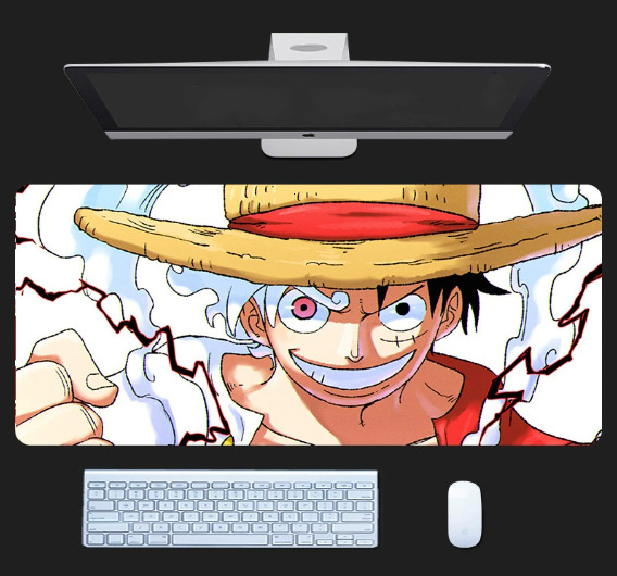 bilibili Anime O-ONE Luffy P-Gear 5 Mousepad Office Large Small Mat PC Computer Keyboard Mats Rubber Anti-Slip Mice Mat