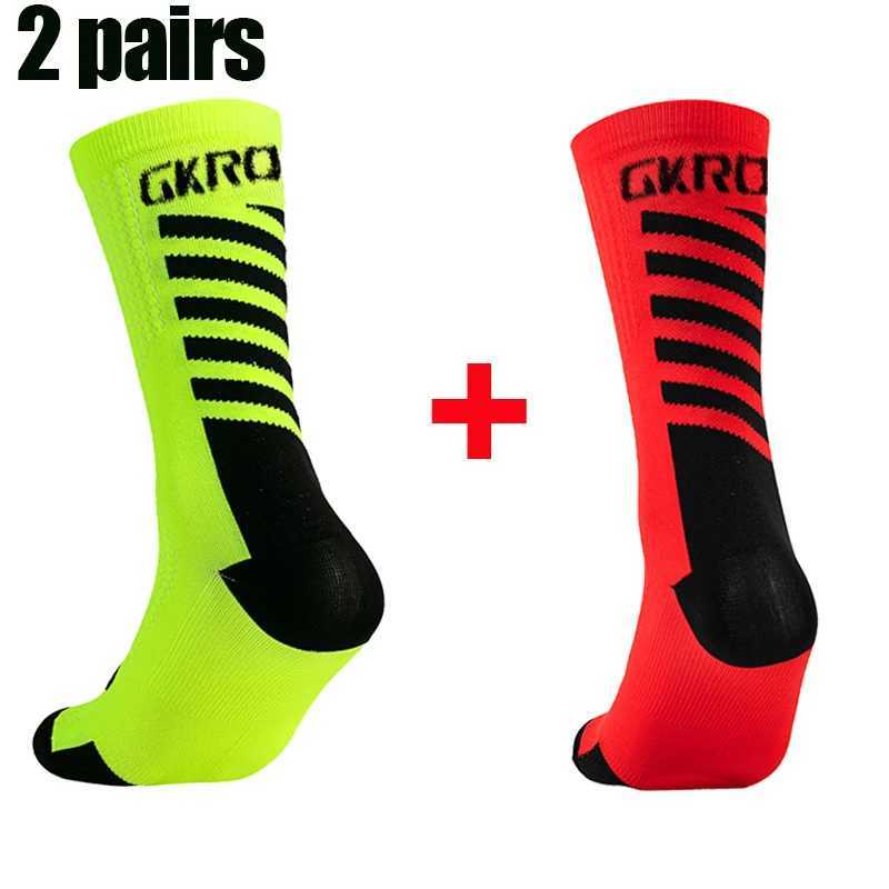 2pairs New Cycling Socks High Quality Compression Men Bike Outdoor Women Running Professional Sports Running Z250731