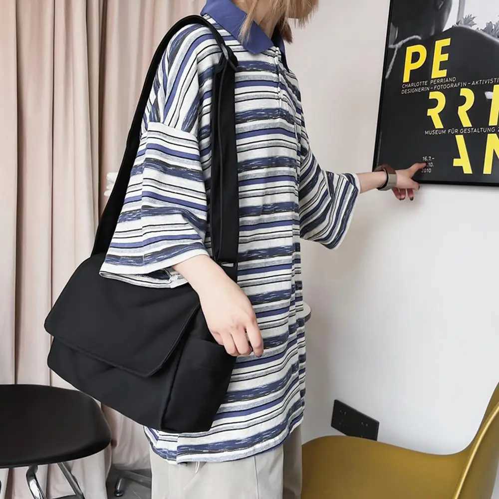 Nylon Large Capacity Shoulder Bags for Women s Korean Fashion Solid Color Messenger Bags Crossbody Bags Ladies Handbags Y250730