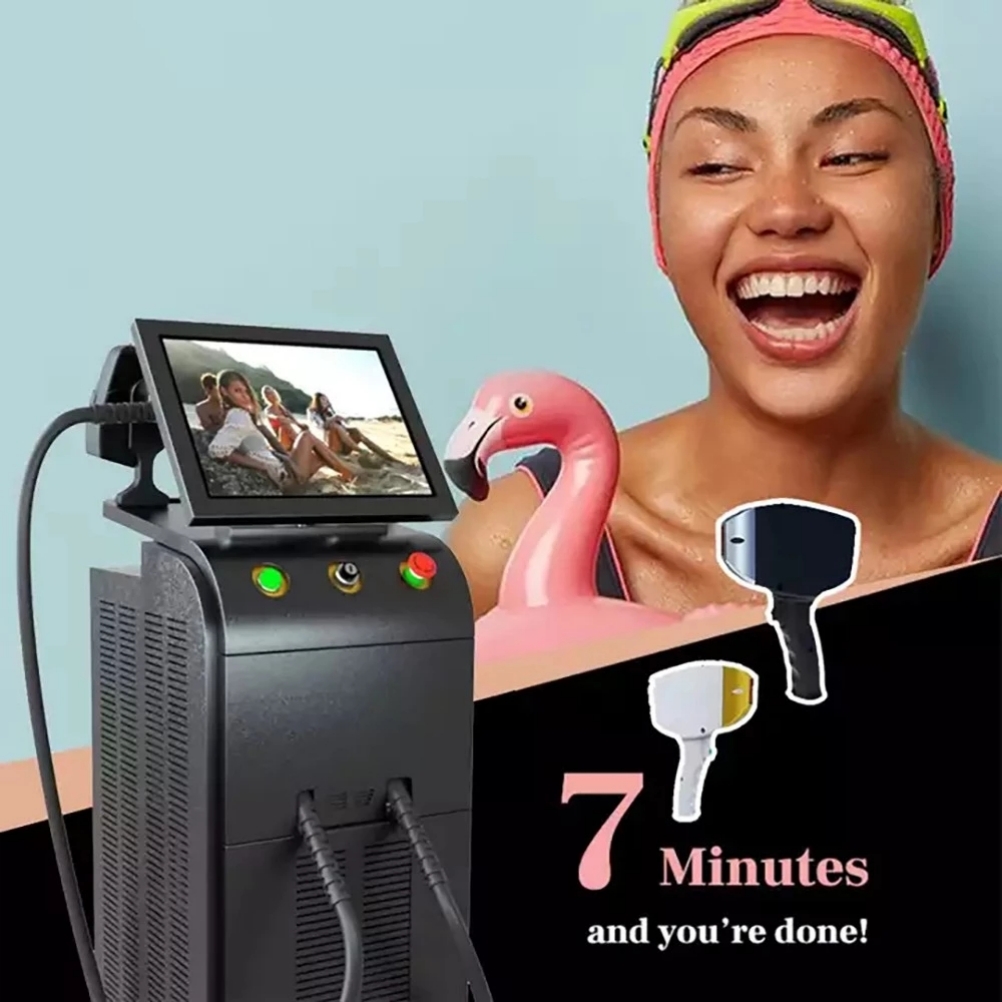 Vertical Diode Laser Epilation Machine With Triple Wavelength For Salon Use Hair Reduction For Fine Hair and Skin Rejuvenation