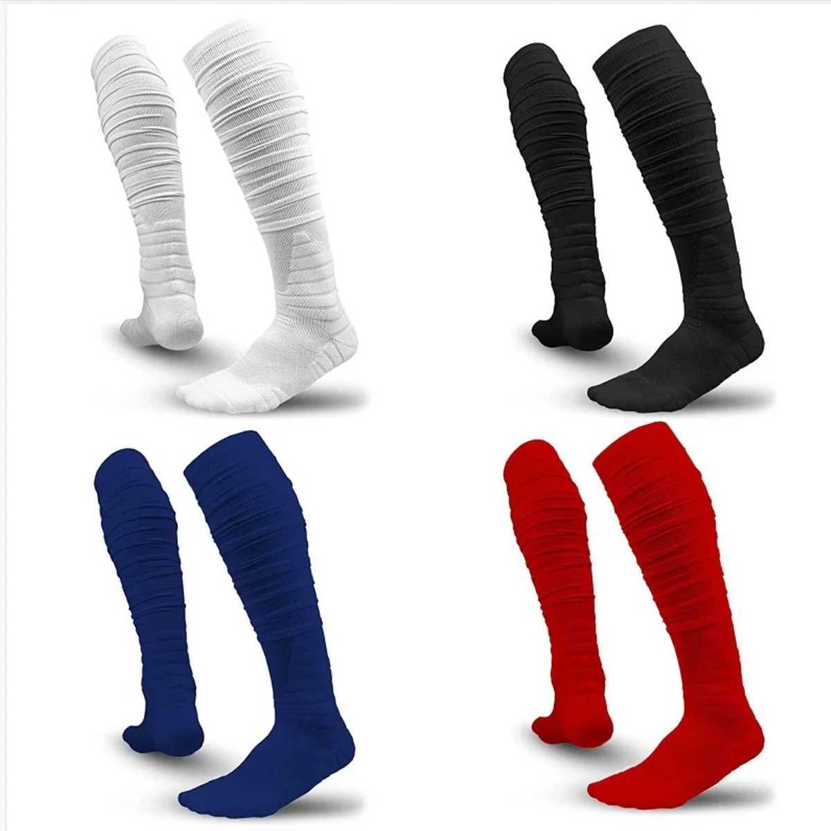 1 Pair of Scrunch Football Socks Non-Slip Mens Football Socks Extra Long Socks Soccer Socks Over The Knee Athletic Z250731