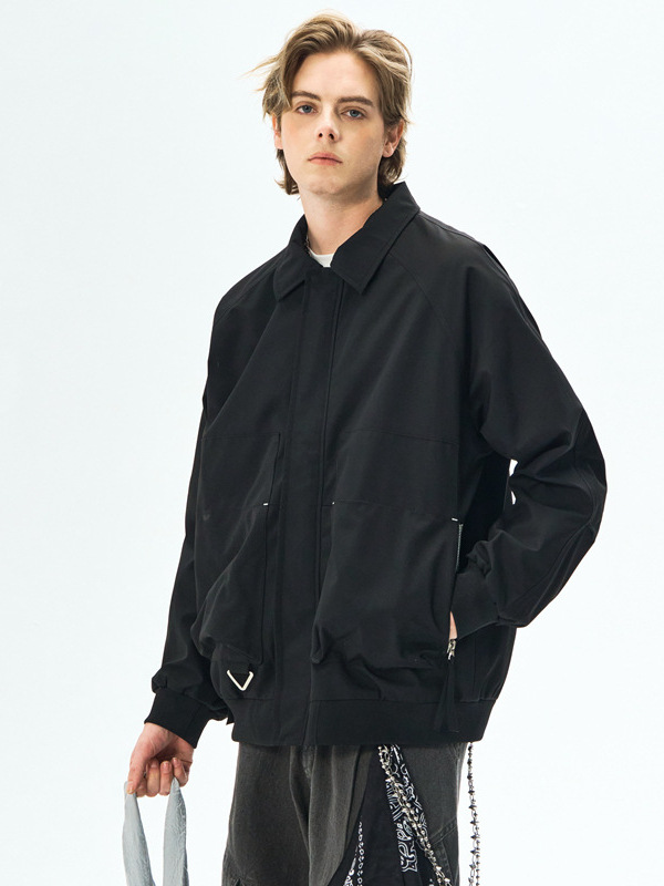 Jacket collar jacket men's spring and autumn American retro fashion casual workwear style top