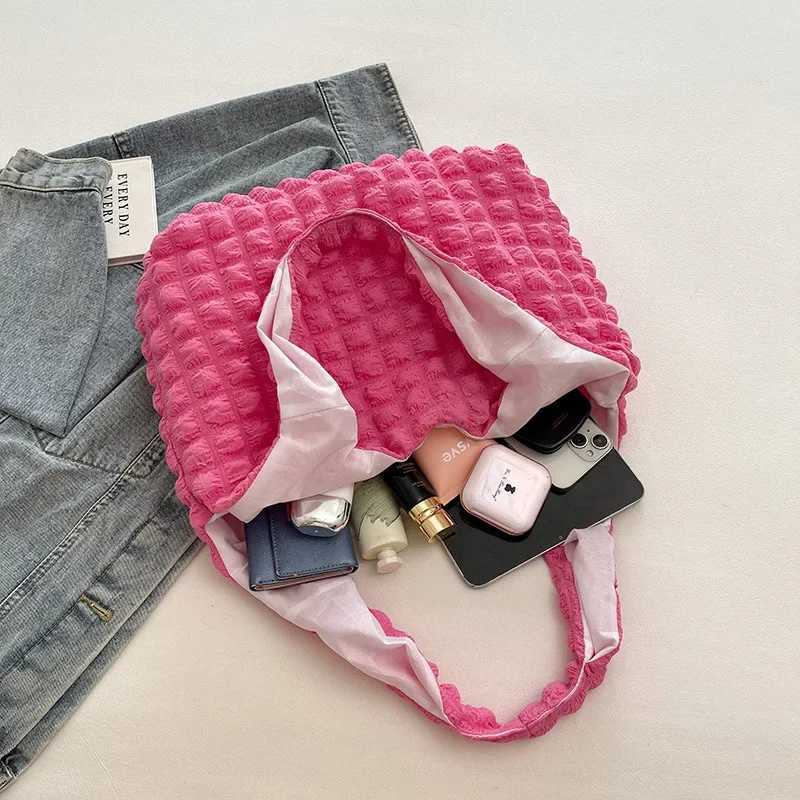 Shoulder Bags Polyster Pleated Cloud Bag Female Large Capacity Shoulder Bag Handbags Shopping s Pouch Tote Bolsas Y250730