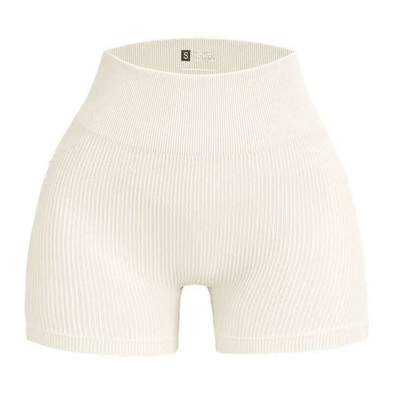 High-waisted Yoga Pant For Women, Designed To Lift Shape, Tight-fitting With Solid Color And Ribbed Texture, Sports Shorts