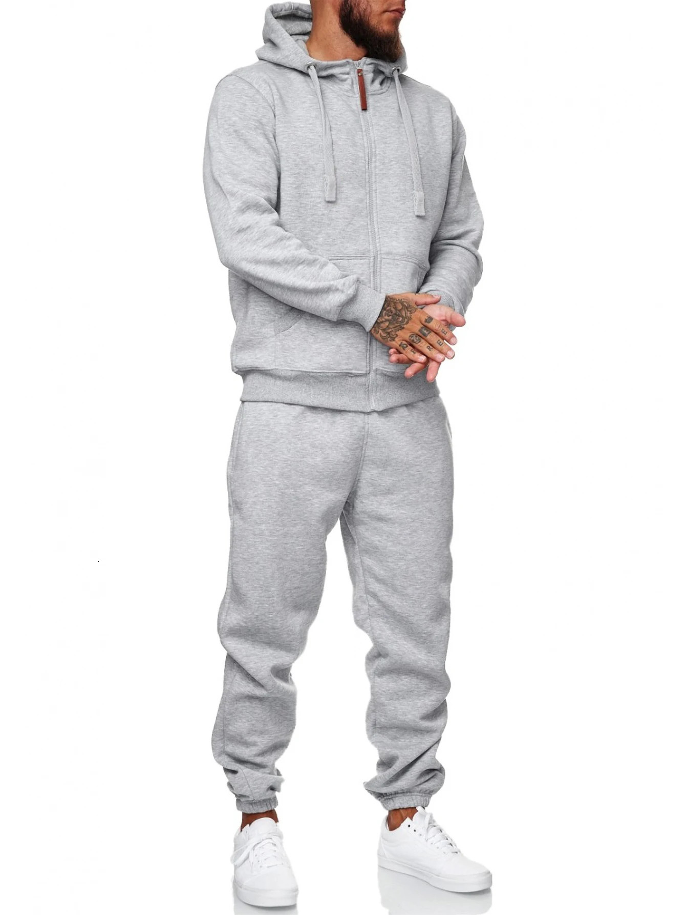 Sweat suits men Tracksuits 2 Piece sets Athletic Jogging Hoodie Casual Long Sleeve Zipper Outfits for 250731