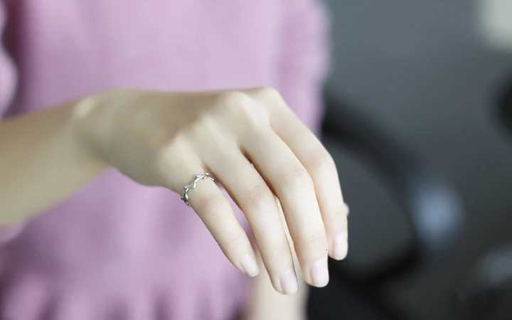 925 Sterling Silver Rings For Women Simple Leaves Open Ring Hypoallergenic Sterling Silver Jewelry Gifts For Girls y250730