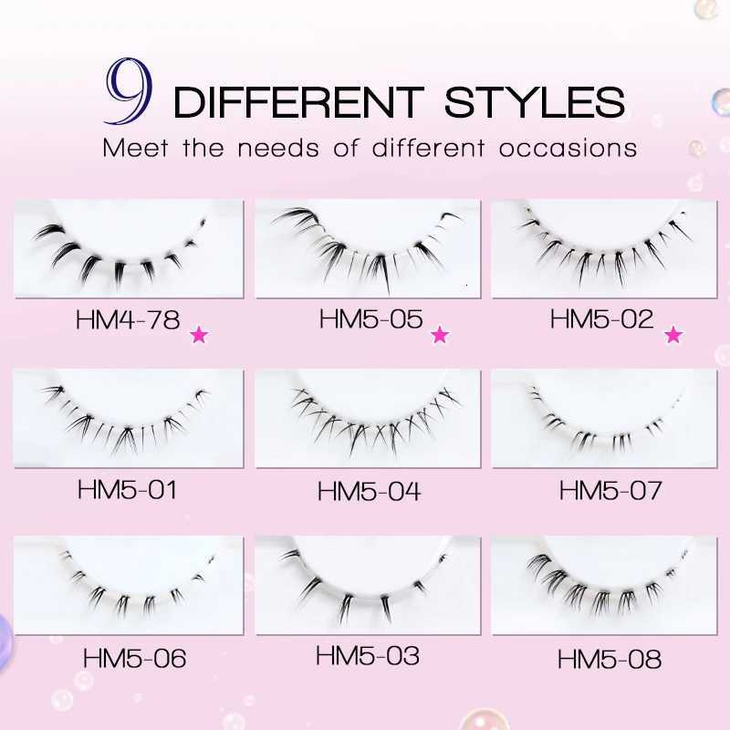 10 Pairs Bottom Eyelashes Manga Lower Lashes Clear Band Wispy Small Flame Under Eye Lashes Korean Makeup Cosplay Tools Z250730
