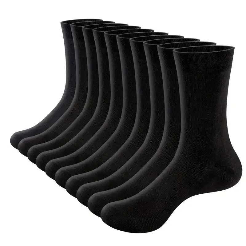 10 Pairs New Business Mens Cotton Socks Odorless Casual Sports Deodorant Breathable Socks Soft and Breathable Black Stockings Z250731