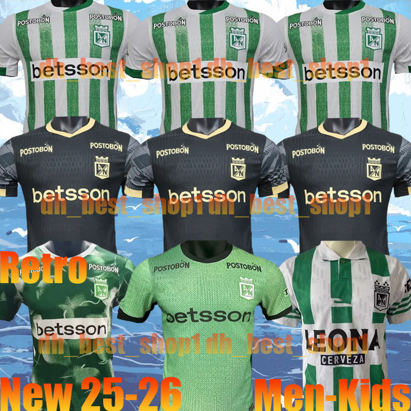 2025 2026 Atletico Nacional Medellin Retro 96 97 soccer jerseys 25 26 J.Duque DA COSTA D.Pabon Jarlan home away training Mens kids football shirt ROMAN MORELOS E.CARDONA
