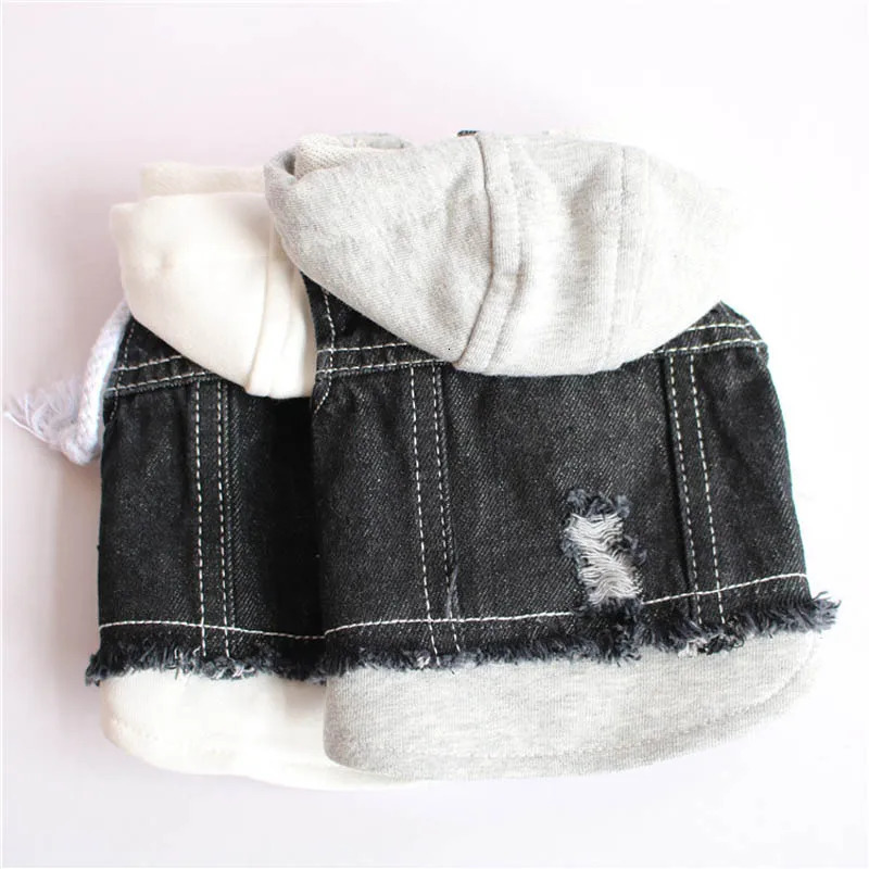 Product Pet Hoodie Jacket For Dog Jeans Spring Dog Clothes Fashion Denim T-shirt Puppy Dog Vest Cowboy Cat Coat 10E 250729