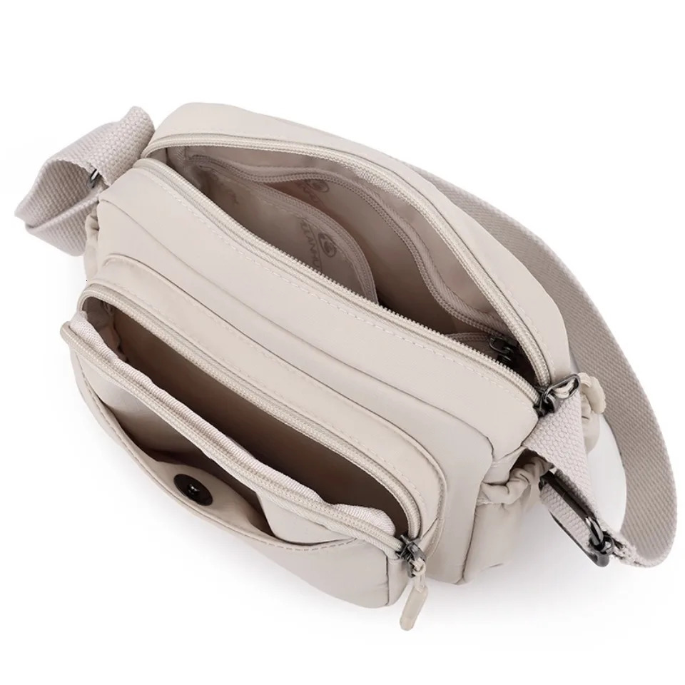 Solid Color Nylon Shoulder Crossbody Bags for Women Mother Lightweight Waterproof Small Square Outdoor Travel Daily Use 250725
