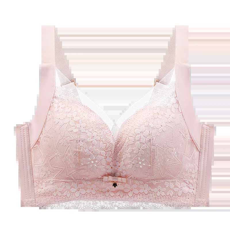 Spring And Summer New Five-breasted Thin Hole Cup Breathable Bra Without Underwire Breast-proof Sagging Underwear Looks Thin Bra Z250730