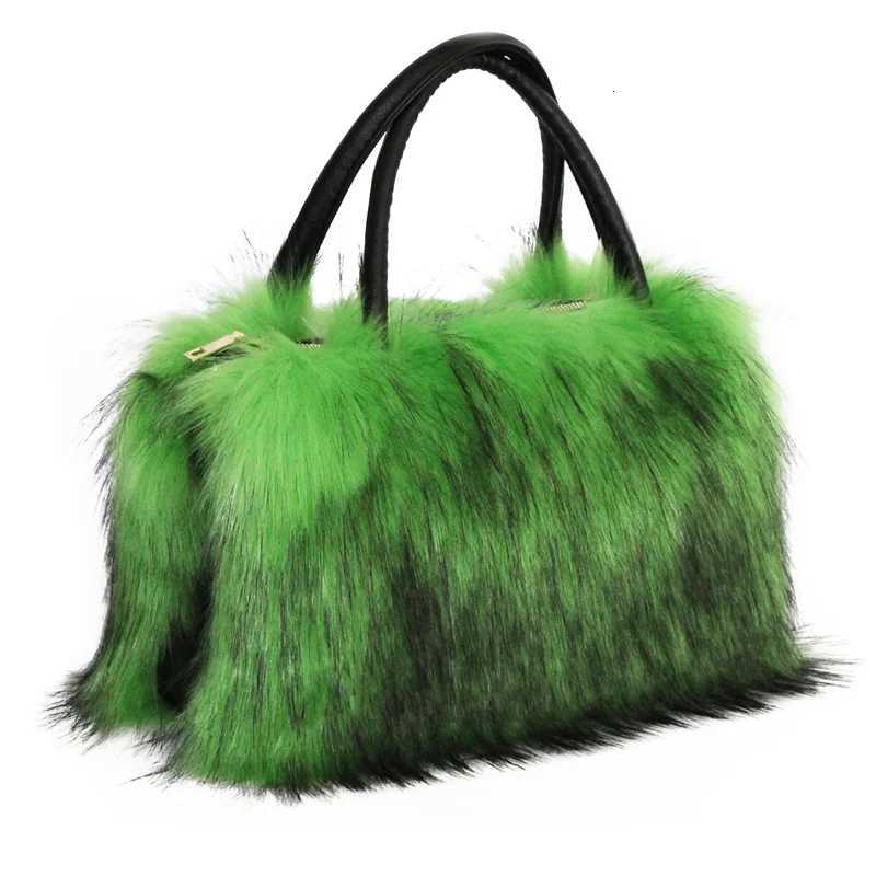 Womens Bags for Women Faux Fur Plush Bag Cute Tote Bags Autumn Winter Fashion Solid Color Handbag Women Travel Shoulder Bags G250729