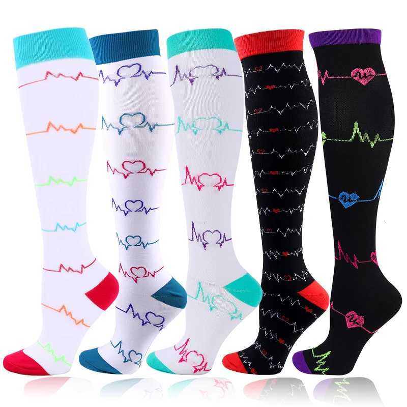 58 Styles Compression Socks Fit For Men Women Nurse Medical Edema Diabetes Varicose Veins Running Hiking Breathable Sports Socks Z250731