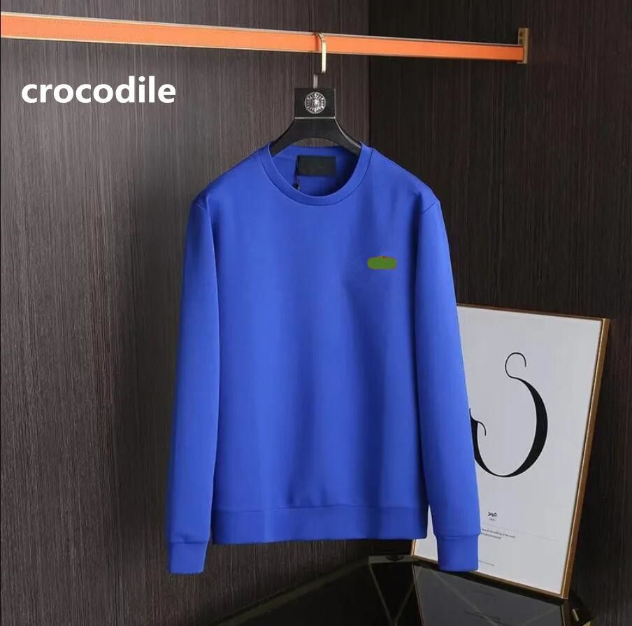 Designer men's sportswear sweater pullover, fashionable crocodile embroidery women's hooded sweatshirt, long-sleeved round-neck pullover for autumn and winter