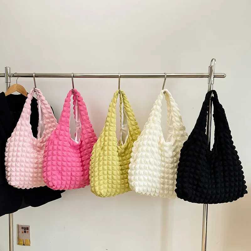 Shoulder Bags Polyster Pleated Cloud Bag Female Large Capacity Shoulder Bag Handbags Shopping s Pouch Tote Bolsas Y250730