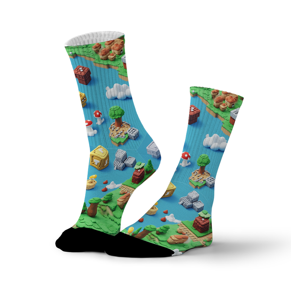 3D Retro Game World Unisex Tube Sock C110