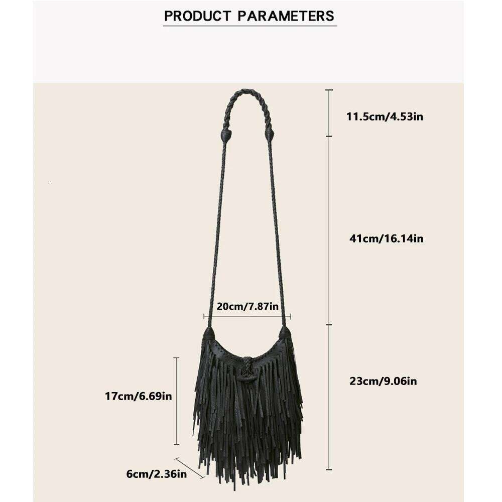 Long Tassel Design Women Crossbody Bags Soft PU Leather Female Shoulder Weave Messenger Sling Bag Small Bolsa Feminina