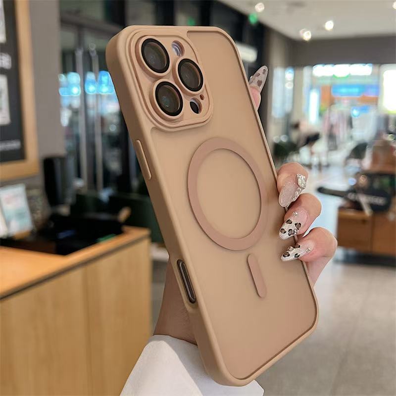 Strong Magnetic Transparent Acrylic Hard Phone Case Camera Protector Metal Keys Slim Shield for iPhone 16 15 14 13 12 11 Pro Max